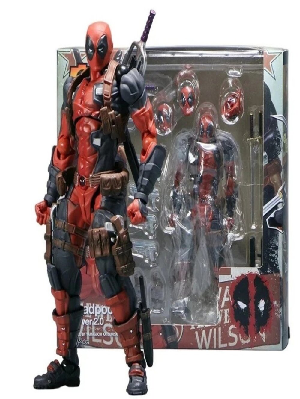 Deadpool 2.0 Action Figure 5.5" Model w/Accessories Amazing Yamaguchi Toys Gift